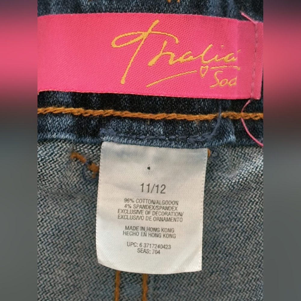 Thalia Sodi Jeans Women's Juniors Flare Blue Lace Up - Picture 6 of 11